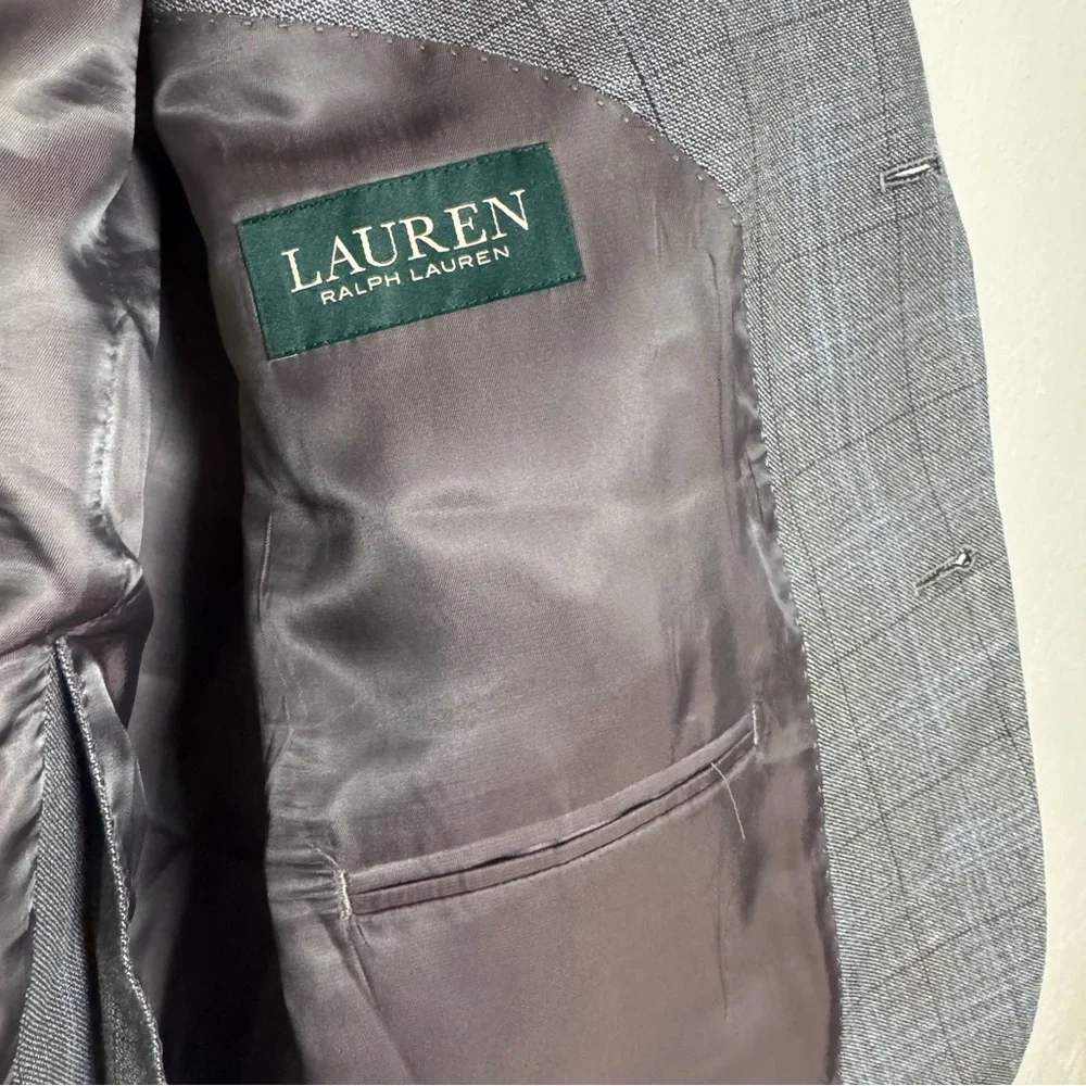 Ralph Lauren Classic Gray Plaid Tartan Blazer‎ Sport Coat